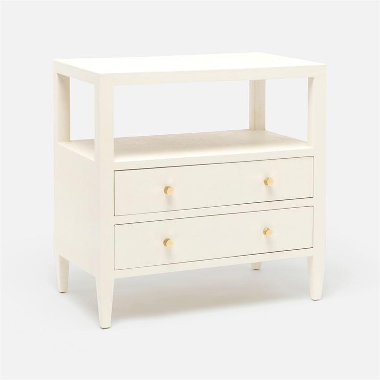 Made Goods Jarin Faux Belgian Linen 2-Drawer Double Nightstand