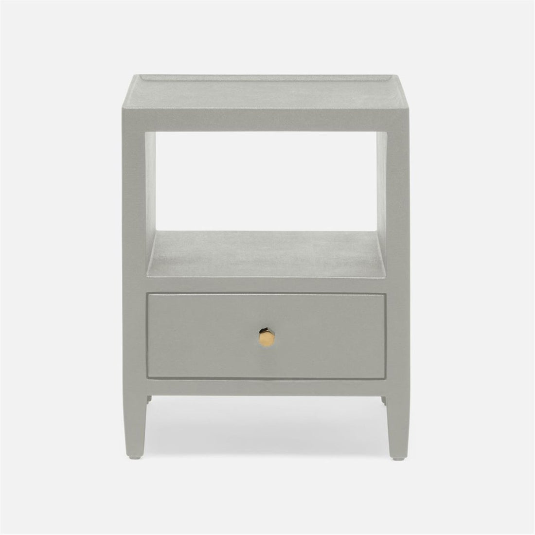 Made Goods Jarin 22-Inch Height Faux Belgian Linen Single Nightstand