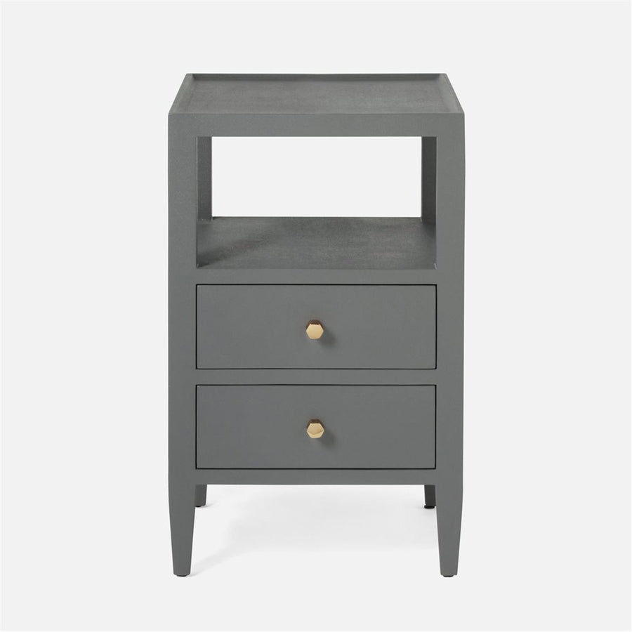 Made Goods Jarin Faux Belgian Linen 2-Drawer Single Nightstand