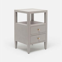 Made Goods Jarin Faux Belgian Linen 2-Drawer Single Nightstand