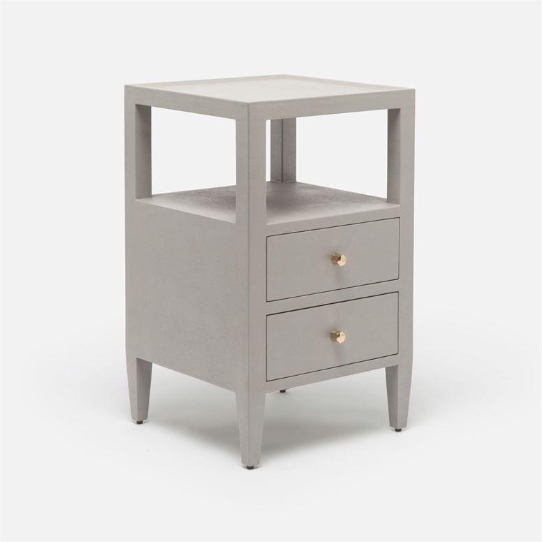 Made Goods Jarin Faux Belgian Linen 2-Drawer Single Nightstand