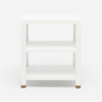 Made Goods Jarin Faux Belgian Square Side Table with Open Shelves