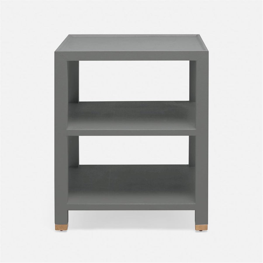 Made Goods Jarin Faux Belgian Square Side Table with Open Shelves