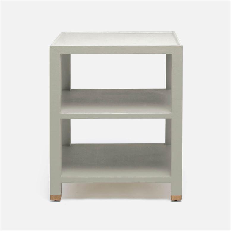 Made Goods Jarin Faux Belgian Square Side Table with Open Shelves