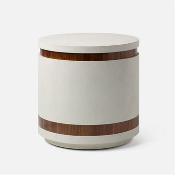 Made Goods Jaxon Realistic Faux Shagreen and Veneer Side Table