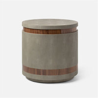 Made Goods Jaxon Realistic Faux Shagreen and Veneer Side Table