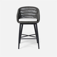 Made Goods Jolie Aluminum Outdoor Bar Stool in Alsek Fabric