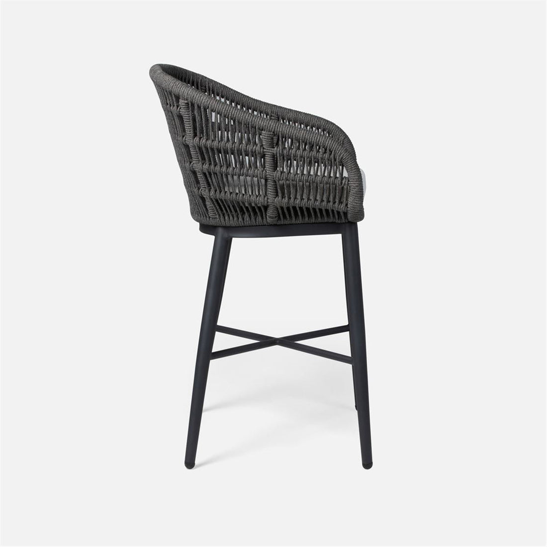 Made Goods Jolie Aluminum Outdoor Bar Stool in Danube Fabric