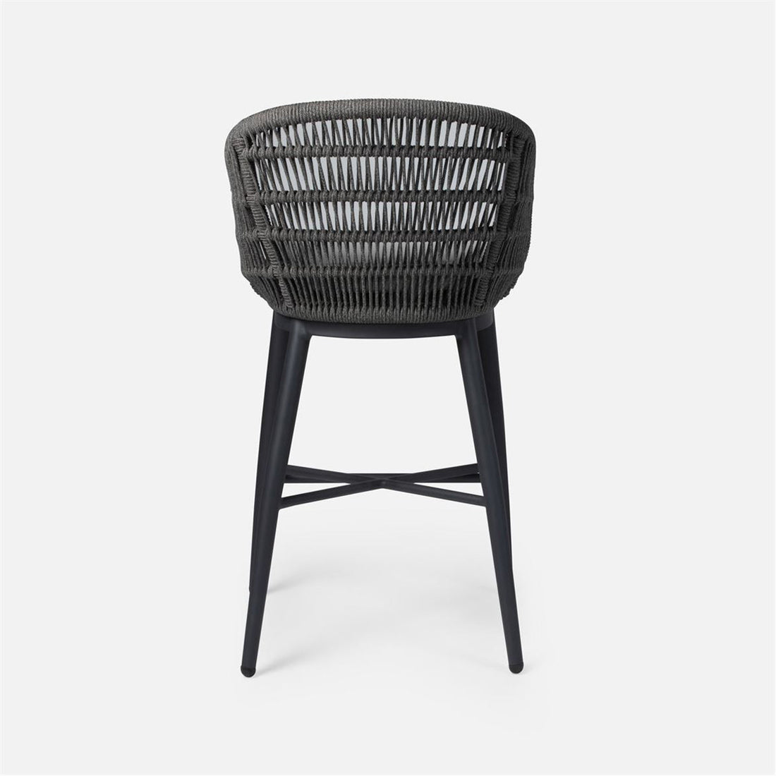 Made Goods Jolie Aluminum Outdoor Bar Stool in Garonne Leather