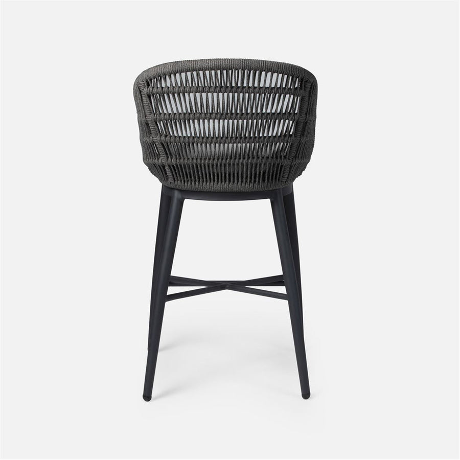 Made Goods Jolie Aluminum Outdoor Bar Stool in Pagua Fabric