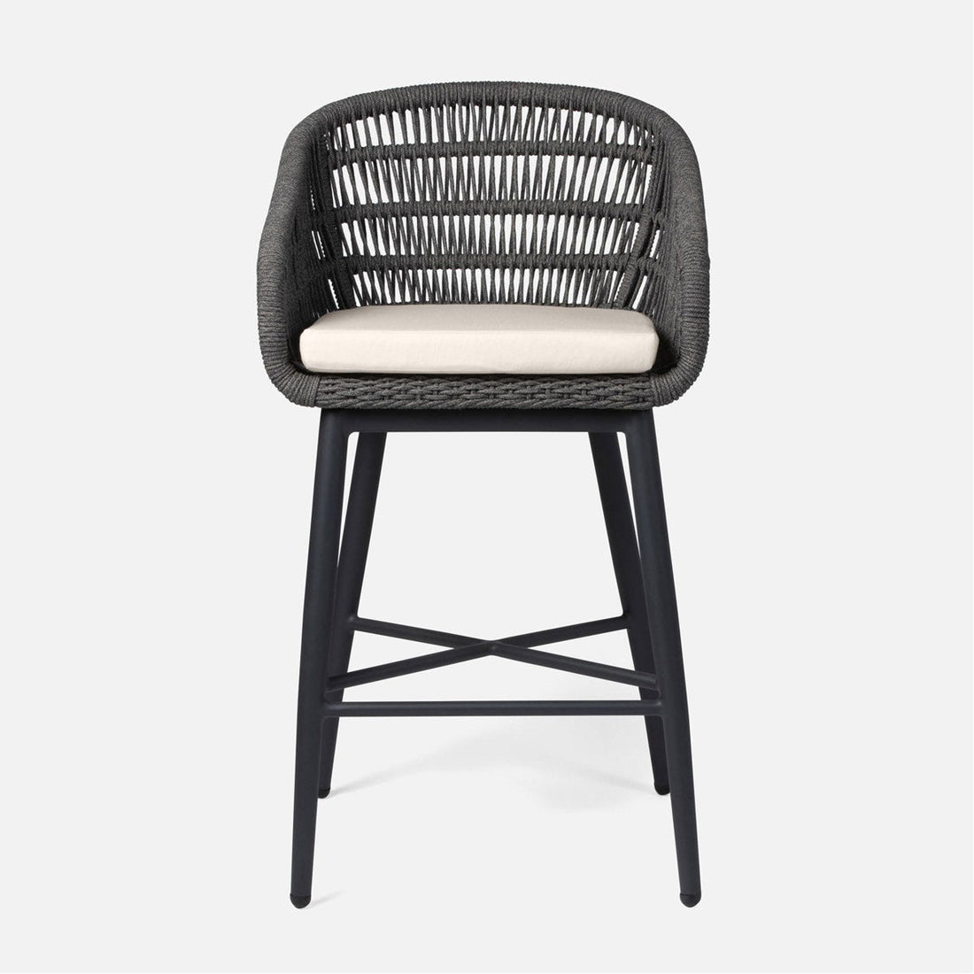 Made Goods Jolie Aluminum Outdoor Bar Stool in Alsek Fabric