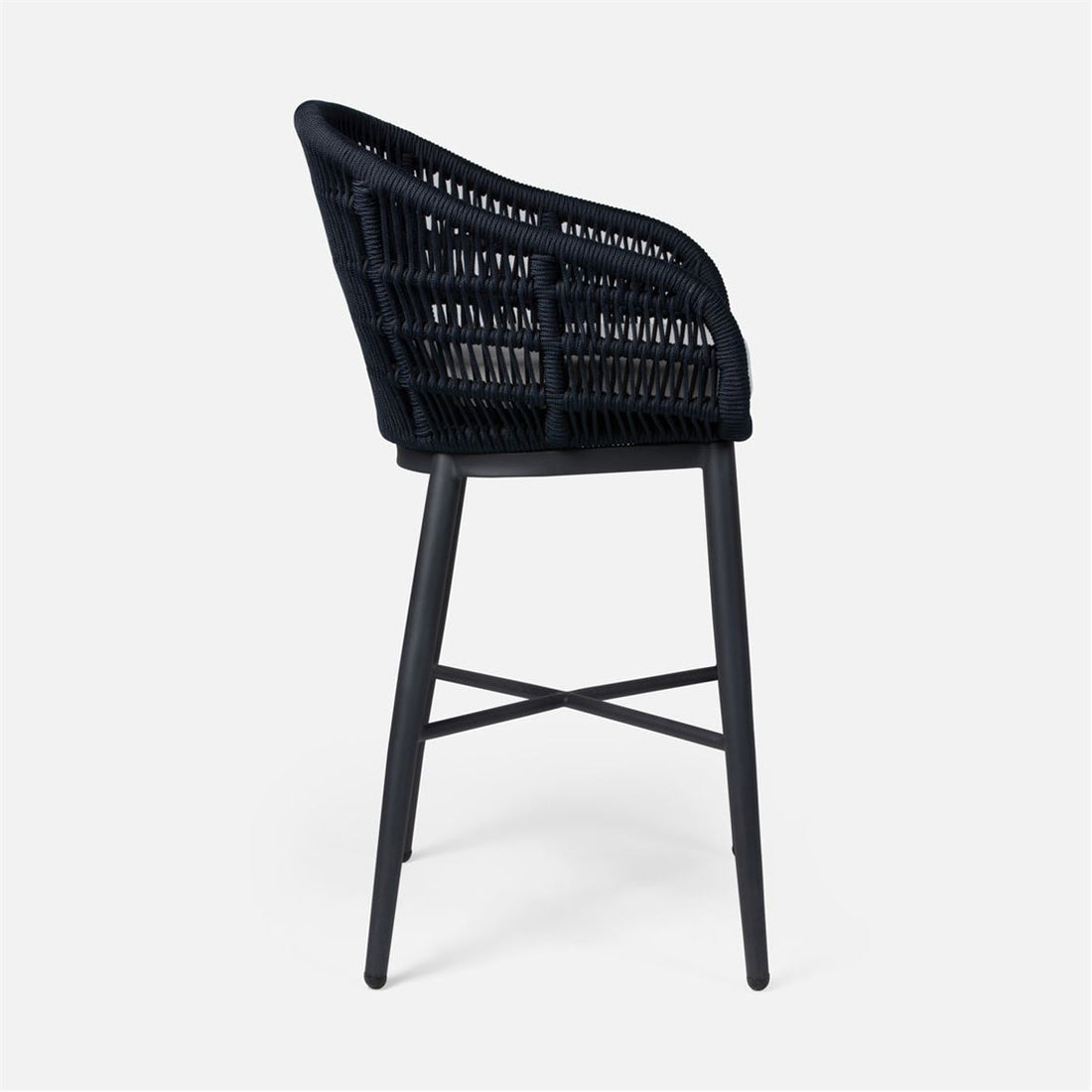 Made Goods Jolie Aluminum Outdoor Bar Stool in Havel Velvet