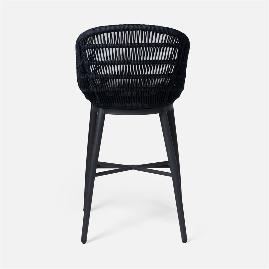 Made Goods Jolie Aluminum Outdoor Bar Stool in Garonne Leather