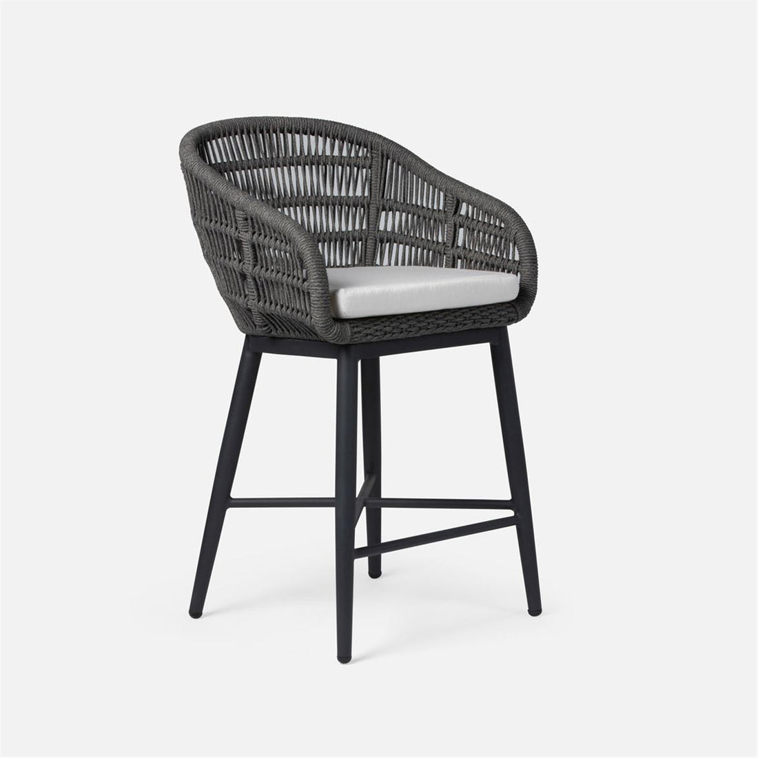 Made Goods Jolie Aluminum Outdoor Counter Stool in Alsek Fabric