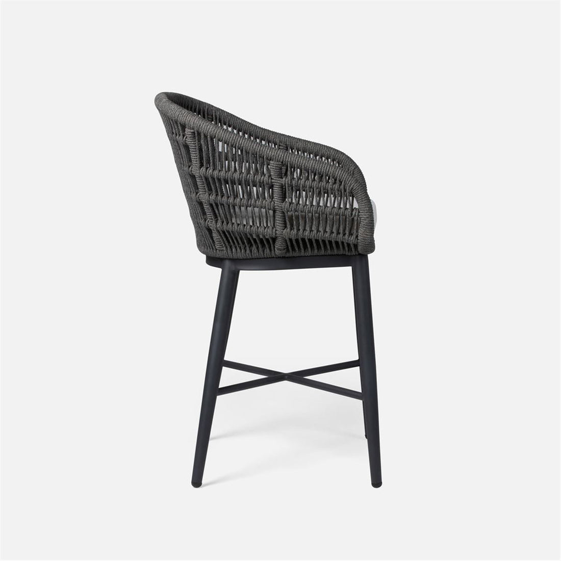 Made Goods Jolie Aluminum Outdoor Counter Stool in Alsek Fabric