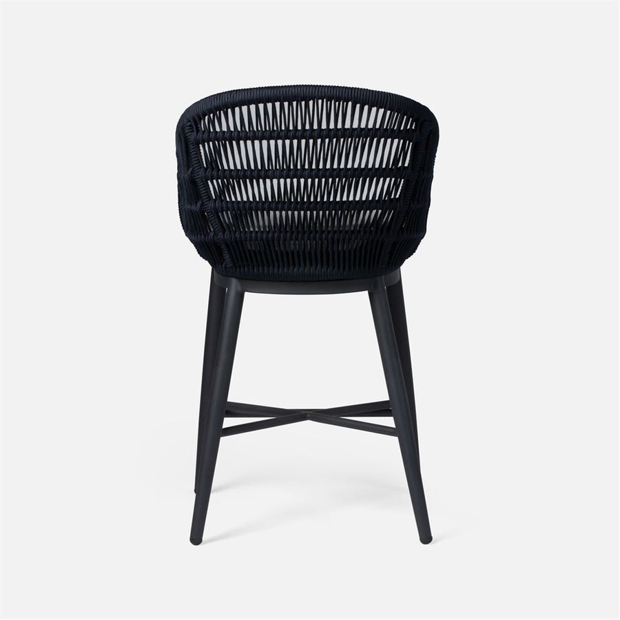 Made Goods Jolie Aluminum Outdoor Counter Stool in Garonne Leather