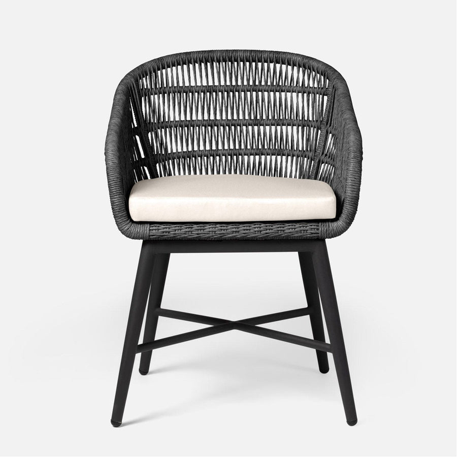 Made Goods Jolie Aluminum Outdoor Dining Chair in Weser Fabric