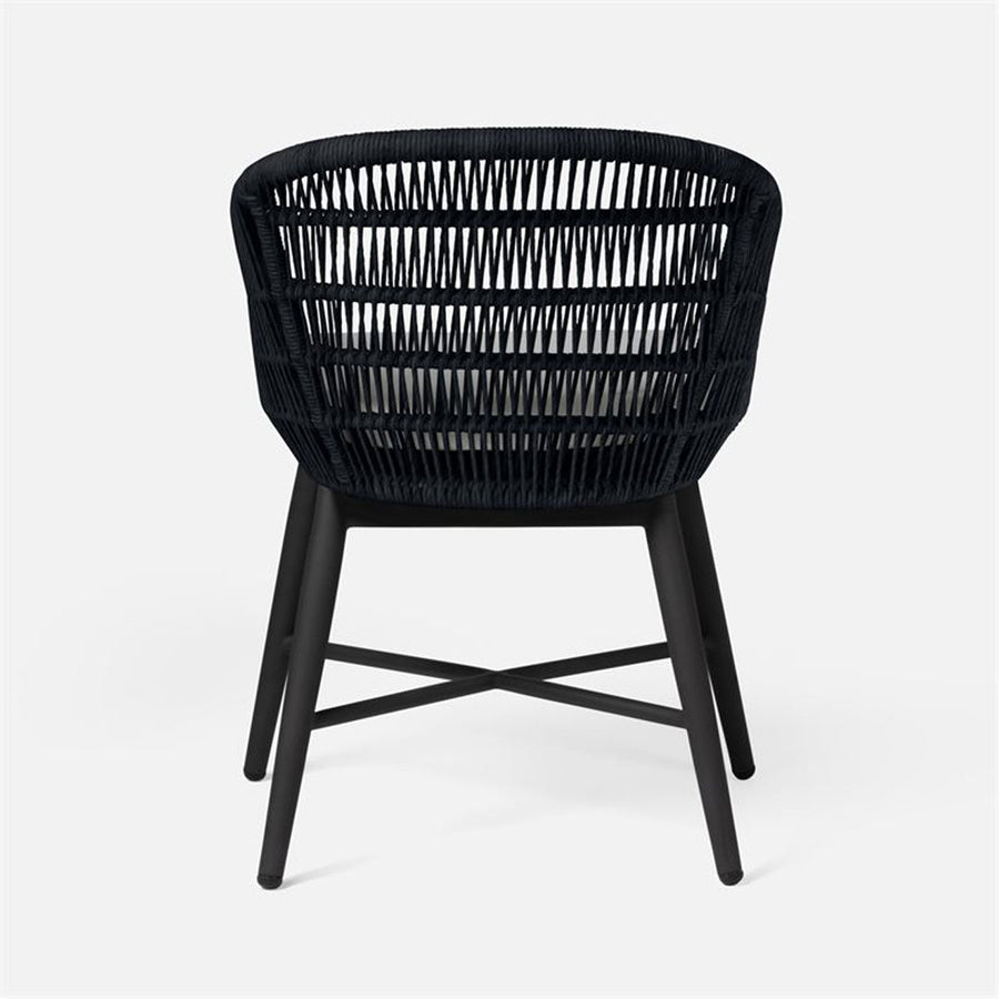 Made Goods Jolie Aluminum Outdoor Dining Chair in Garonne Leather