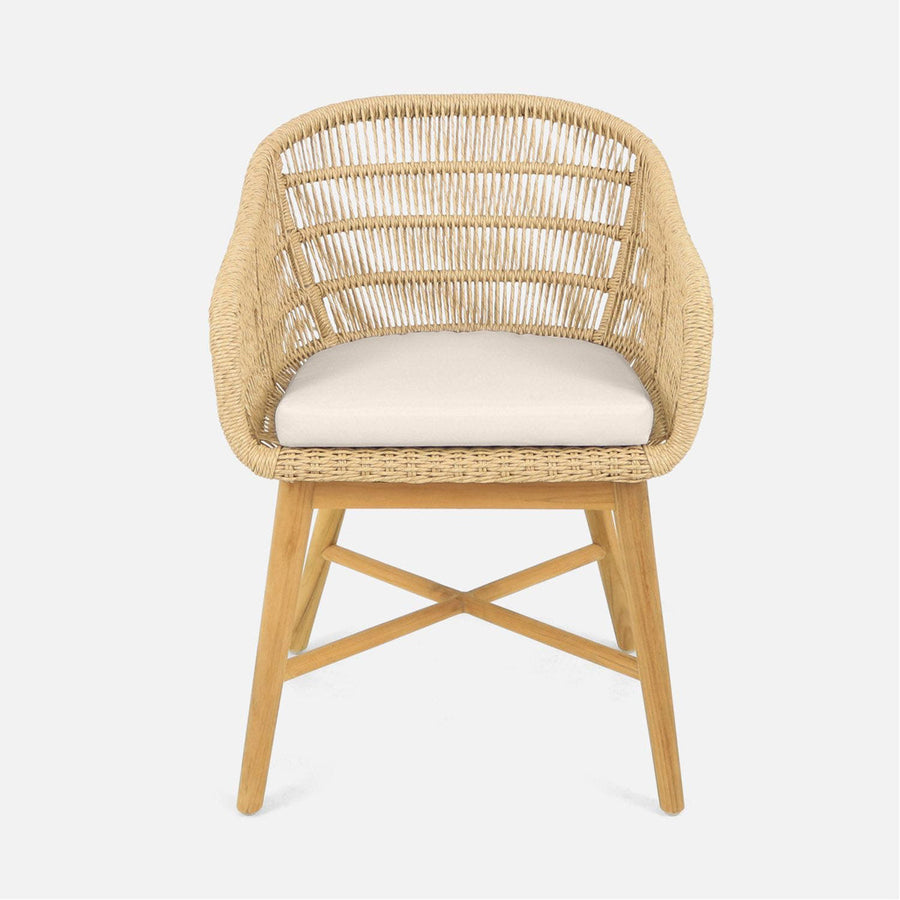 Made Goods Jolie Teak Outdoor Dining Chair in Havel Velvet