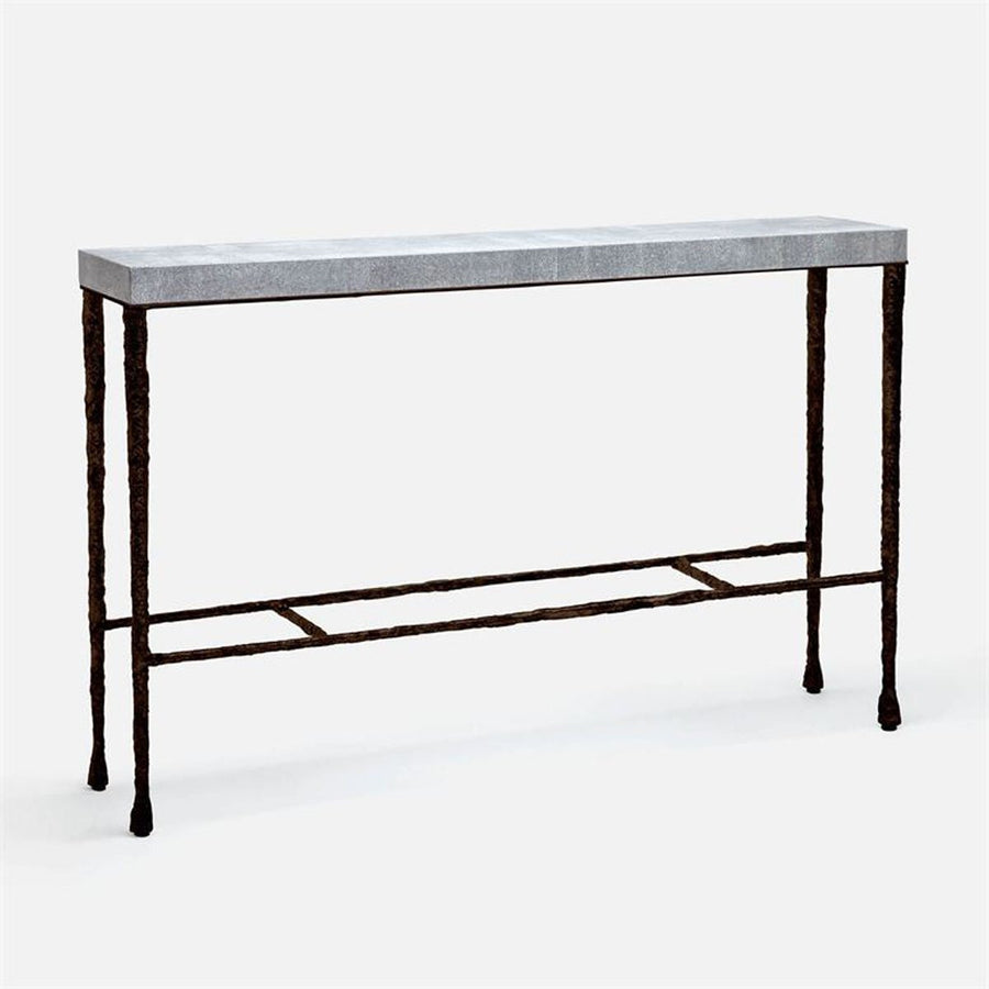 Made Goods Jovan Console Table in Faux Shagreen