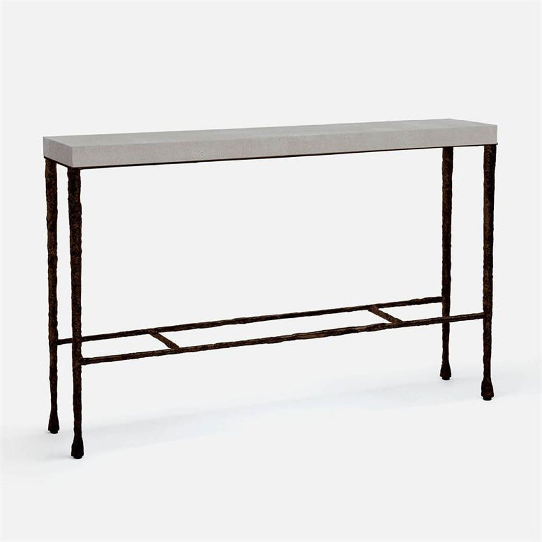 Made Goods Jovan Console Table in Faux Shagreen