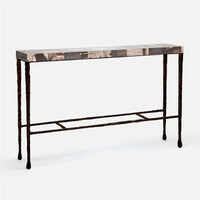 Made Goods Jovan Console Table in Mix Petrified Wood