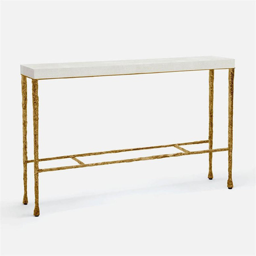 Made Goods Jovan Console Table in Faux Shagreen