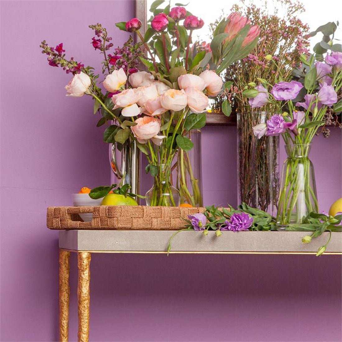 Made Goods Jovan Console Table in Faux Shagreen