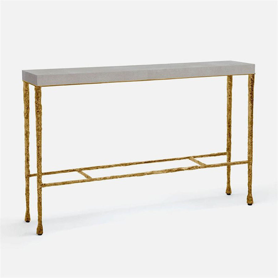 Made Goods Jovan Console Table in Faux Shagreen