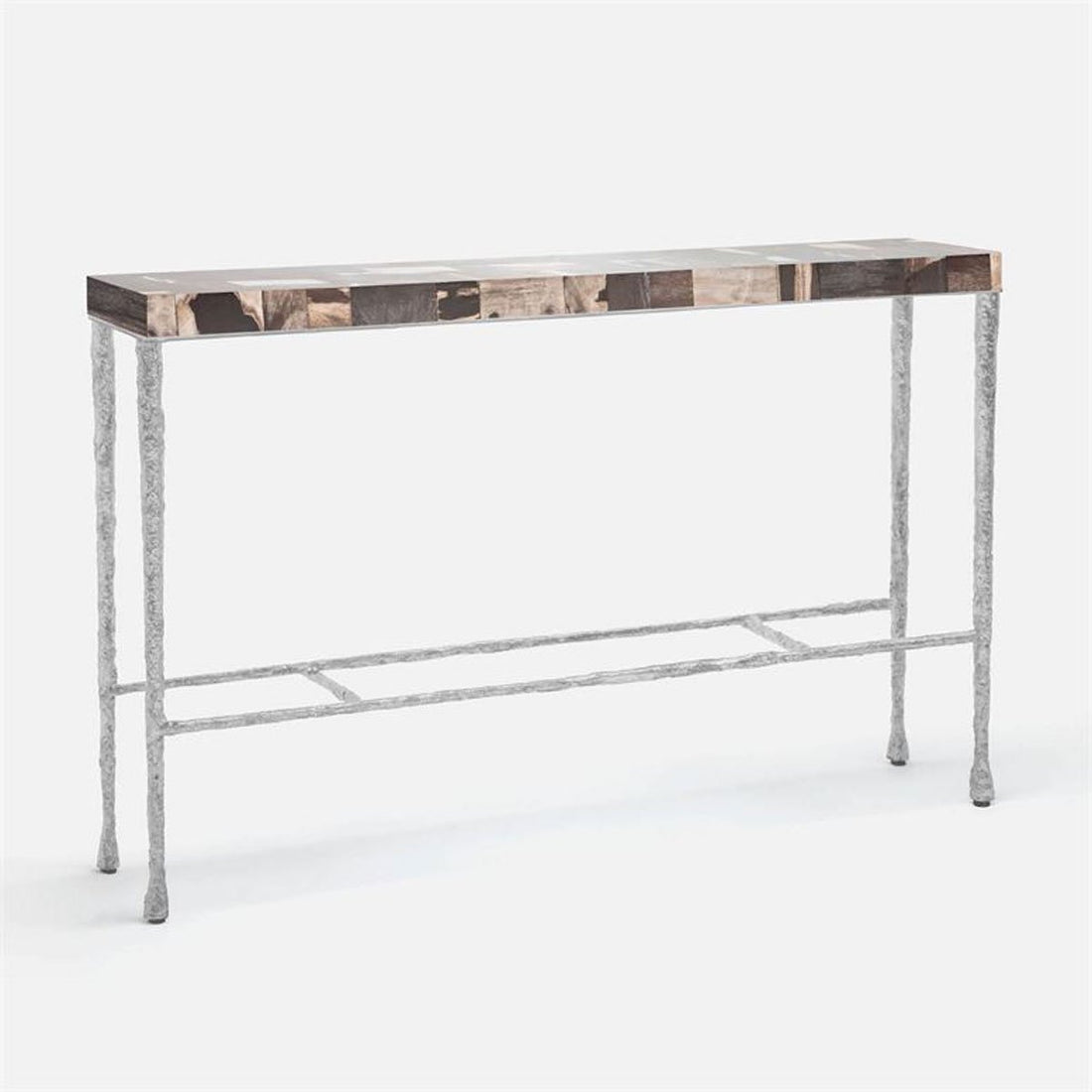 Made Goods Jovan Console Table in Mix Petrified Wood