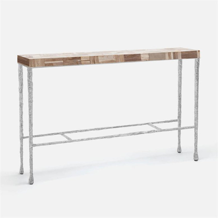 Made Goods Jovan Console Table in Mix Petrified Wood