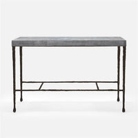 Made Goods Jovan Console Table in Faux Shagreen