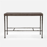 Made Goods Jovan Console Table in Faux Shagreen