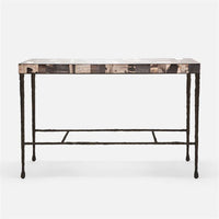 Made Goods Jovan Console Table in Mix Petrified Wood