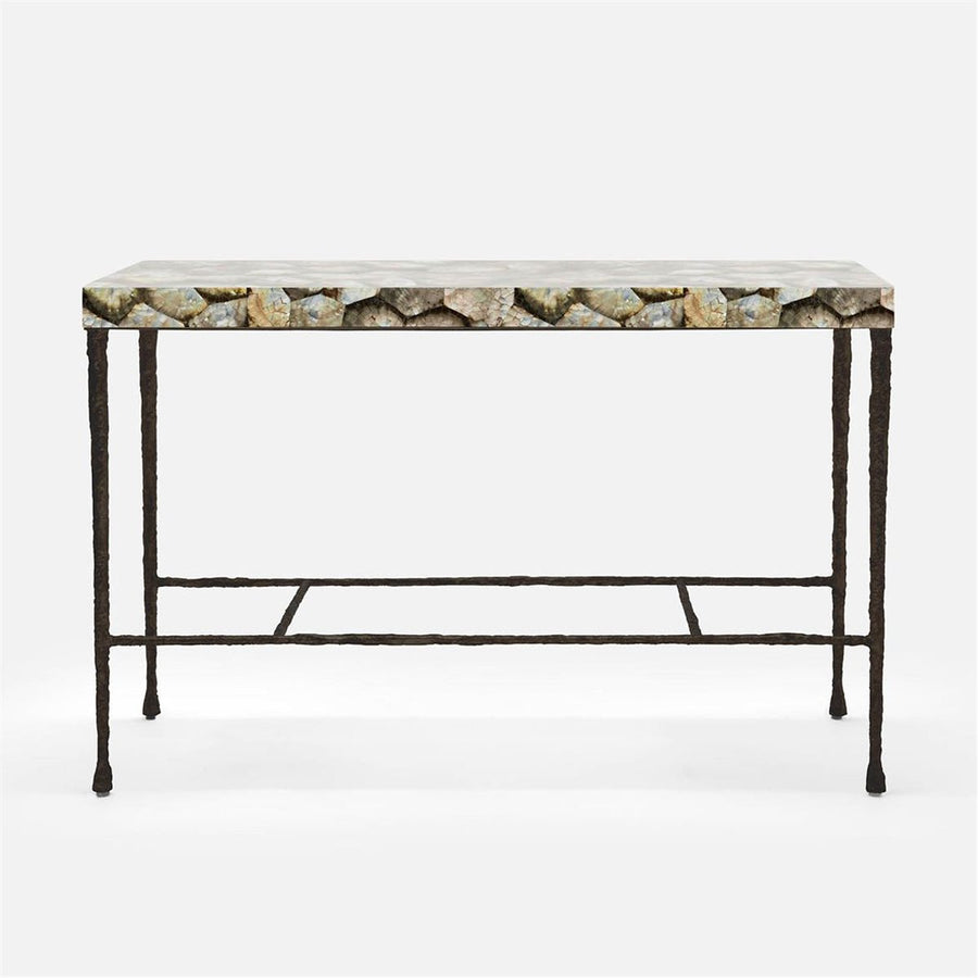 Made Goods Jovan Console Table in Silver Mop Shell