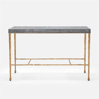 Made Goods Jovan Console Table in Faux Shagreen