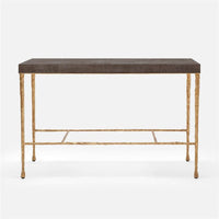 Made Goods Jovan Console Table in Faux Shagreen