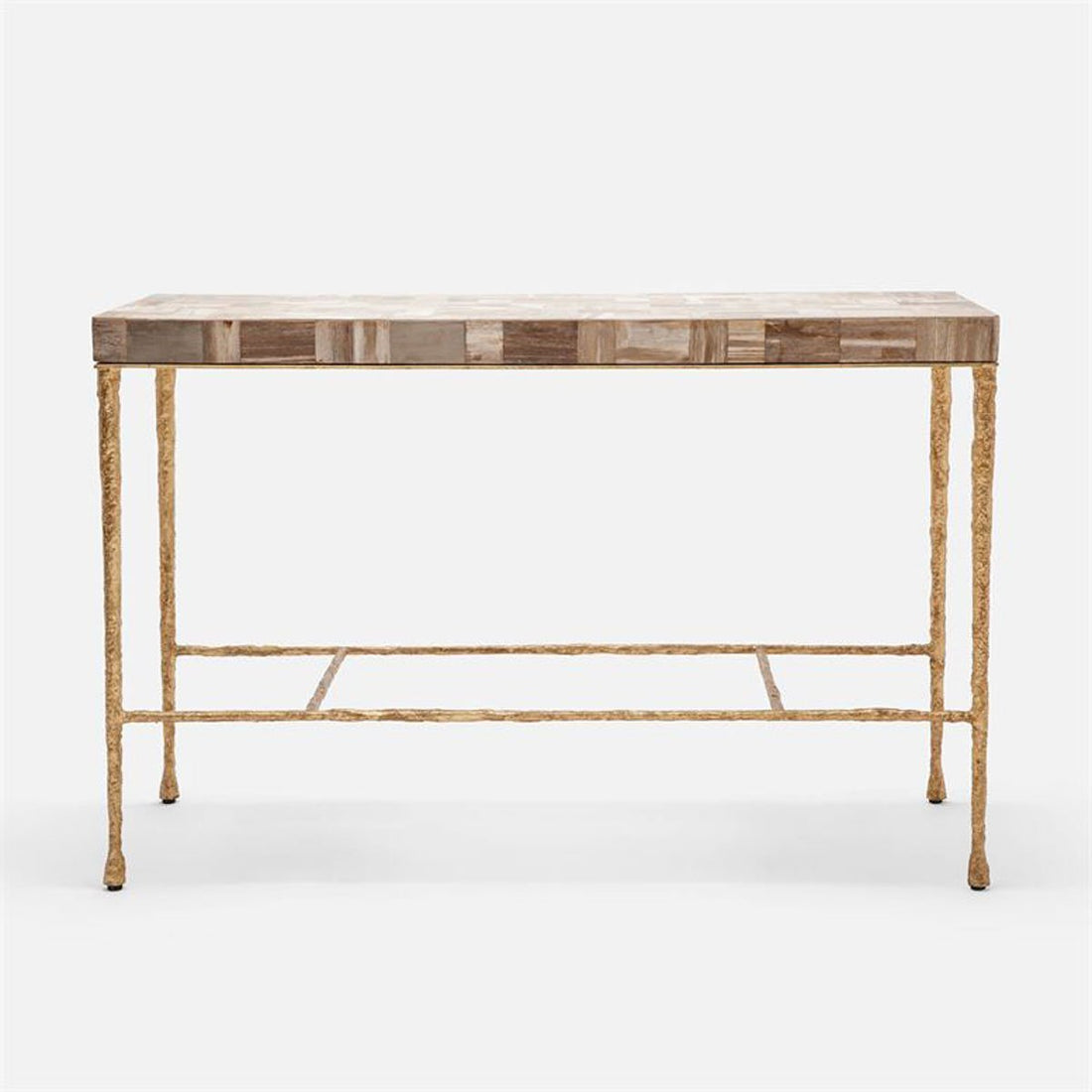 Made Goods Jovan Console Table in Mix Petrified Wood