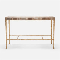 Made Goods Jovan Console Table in Mix Petrified Wood