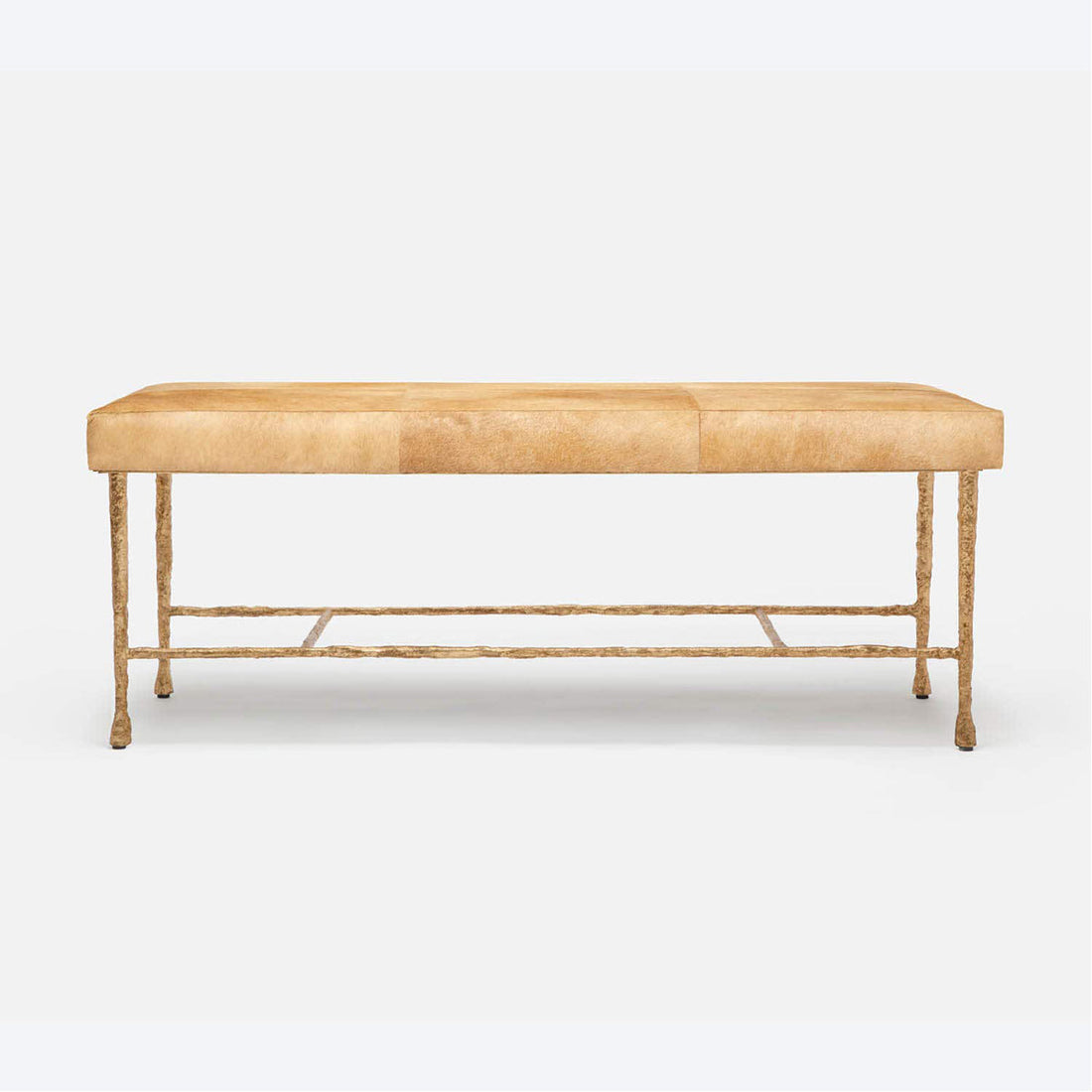 Made Goods Jovan Double Bench in Garonne Marine Leather