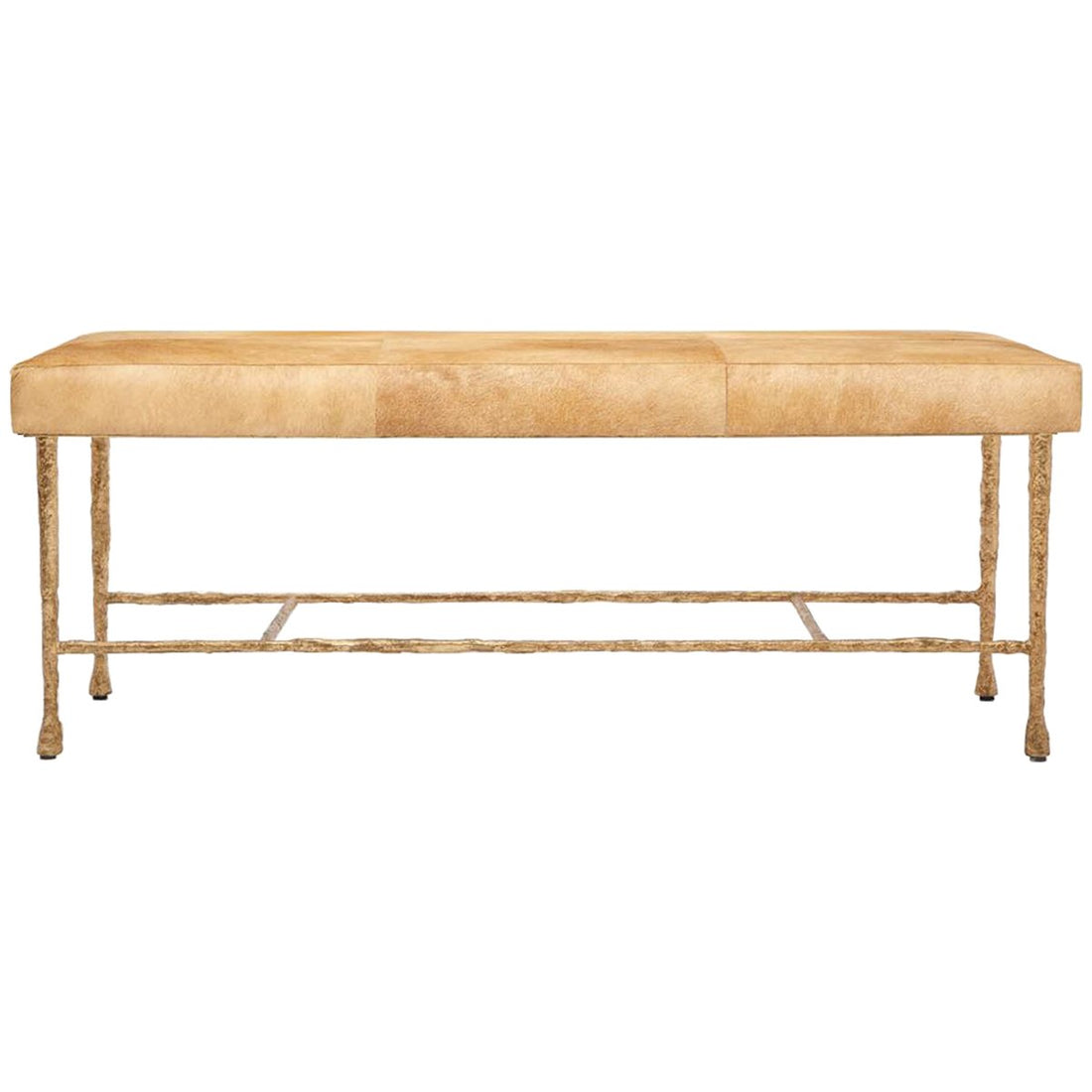 Made Goods Jovan Double Bench in Hair-On-Hide