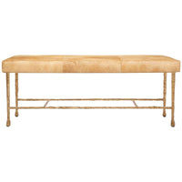 Made Goods Jovan Double Bench in Hair-On-Hide