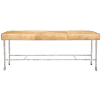 Made Goods Jovan Double Bench in Hair-On-Hide