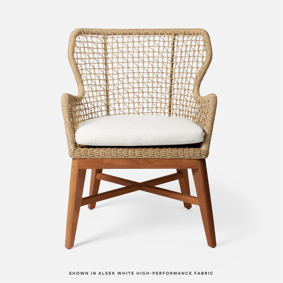 Made Goods Kalidas Wingback Outdoor Dining Chair in Havel Velvet