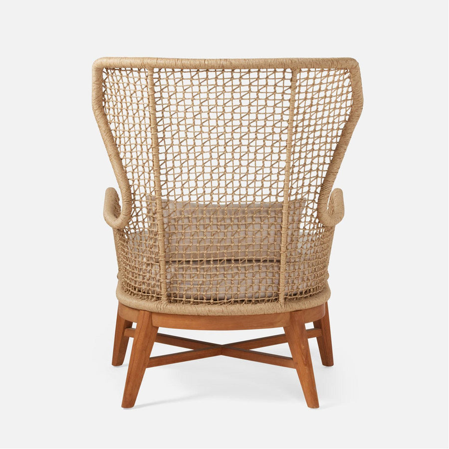 Made Goods Kalidas Wingback Outdoor Lounge Chair in Havel Velvet