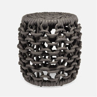 Made Goods Khari Chain-Link Barrel Outdoor Stool