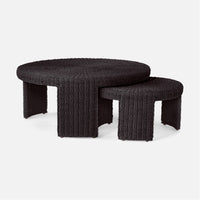 Made Goods Leroux Woven Round Outdoor Nesting Coffee Table Set