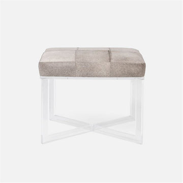 Made Goods Lex Clear Acrylic Single Bench in Arno Fabric