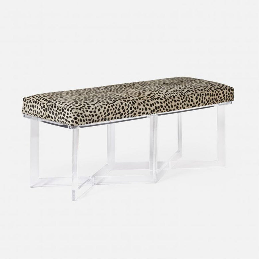 Made Goods Lex Clear Acrylic Double Bench, Mondego Cotton Jute