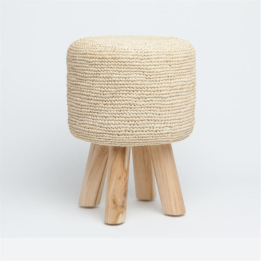 Made Goods Luna Woven Raffia Stool